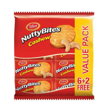 TIFFANY NUTTYBITES COOKIES CASHEW 8 X 90GM 