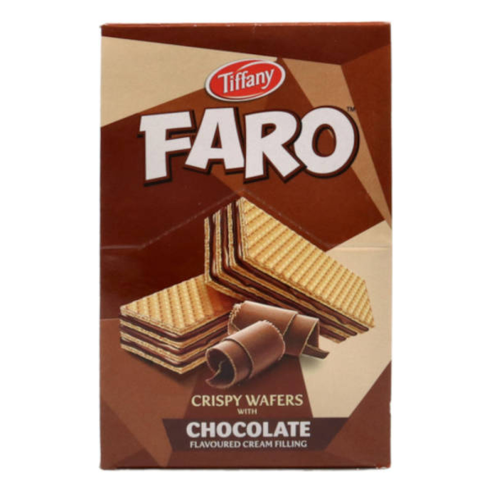 TIFFANY FARO CRISPY CHOCOLATE WAFERS 12 X 45GM 