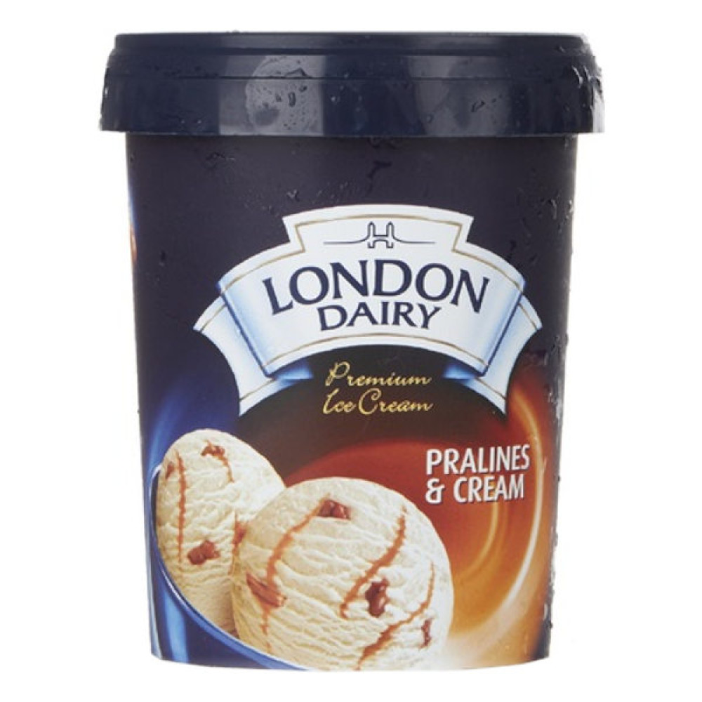 LONDON DAIRY ICE CREAM PRALINES & CREAM 500GM 