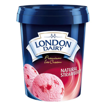 LONDON DAIRY ICE CREAM NATURAL STRAWBERRY 500ML 