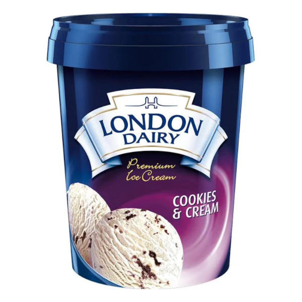 LONDON DAIRY ICE CREAM COOKIES & CREAM 500ML 
