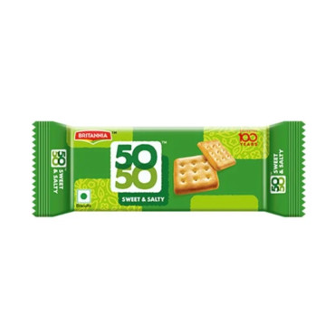 BRITANNIA FIFTY FIFTY BISCUITS 62GM