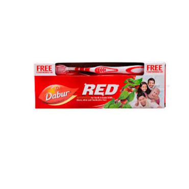 DABUR RED TOOTHPASTE 200GM + TOOTH BRUSH 