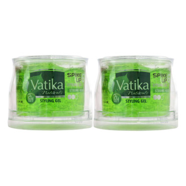 VATIKA NATURALS SPIKE UP STYLING HAIR GEL 2 X 250ML 