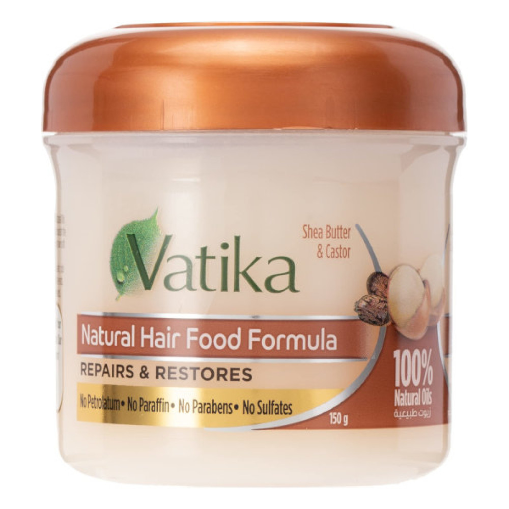 VATIKA NATURAL HAIR FOOD FORMULA SHEA BUTTER & CASTOR 150GM 