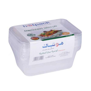HOTPACK MICROWAVE RECT.CONTAINER 1000ML 5S 