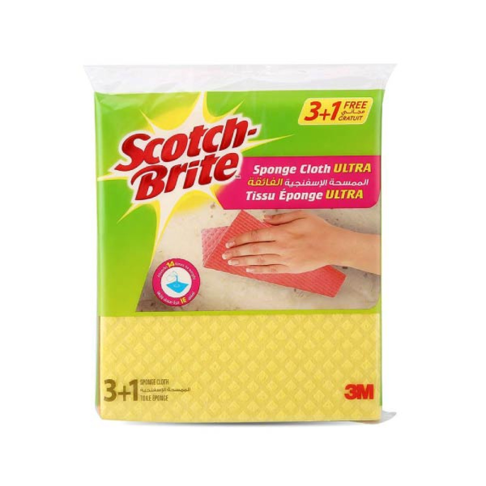 SCOTCH BRITE SPONGE CLOTH ULTRA 3+1 FREE 