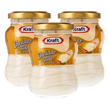 KRAFT CHEDDAR CHEESE SPREAD ORIGINAL 3 X 230GM 