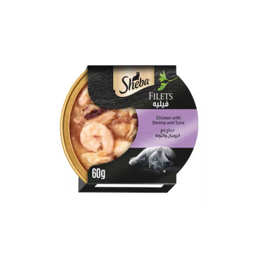 SHEBA TUNA AND PRAWN WITH SALMON 85GM