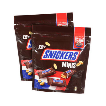 SNICKERS MILK CHOCOLATE MINI BAR 2 X 180GM 