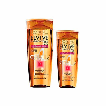 L-OREAL ELVIVE EXTRA ORDINARY OIL SHAMPOO NORMAL 400ML + 200ML 