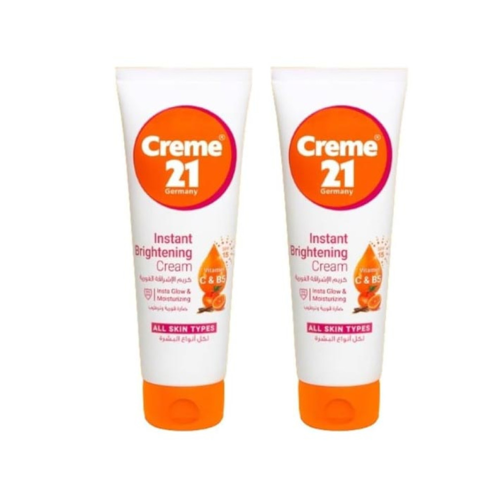 CREME 21 BRIGHTENING INSTA CREAM 2X100ML