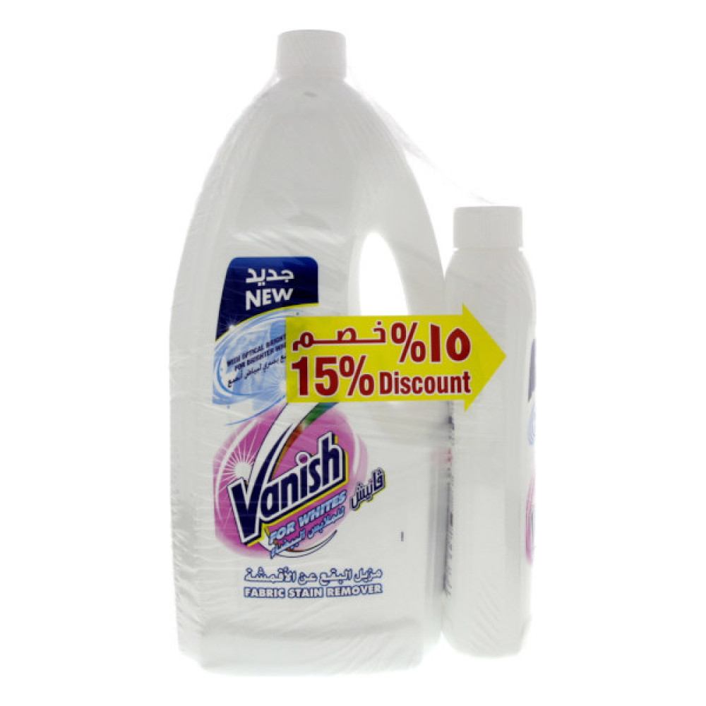VANISH FABRIC STAIN REMOVER WHITE 1.8LTR + 500ML 