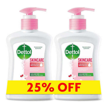 DETTOL ANTI-BACTERIAL HANDWASH SKINCARE 2 X 200ML 