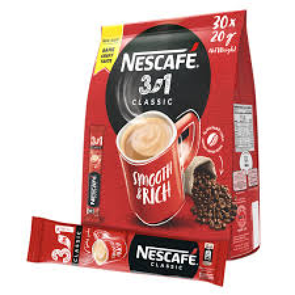 NESCAFE 3IN1 CLASSIC POUCH 30 X 20 GM