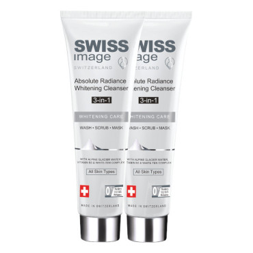 SWISS IMAGE ABSOLUTE RADIANCE WHITENING CLEANSER 3 IN 1 2 X 100ML 