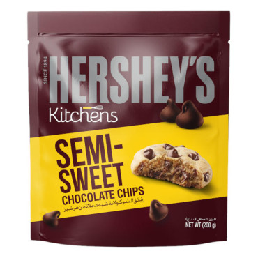 HERSHEY'S SEMI-SWEET MILK CHOCOLATE CHIPS 200GM 