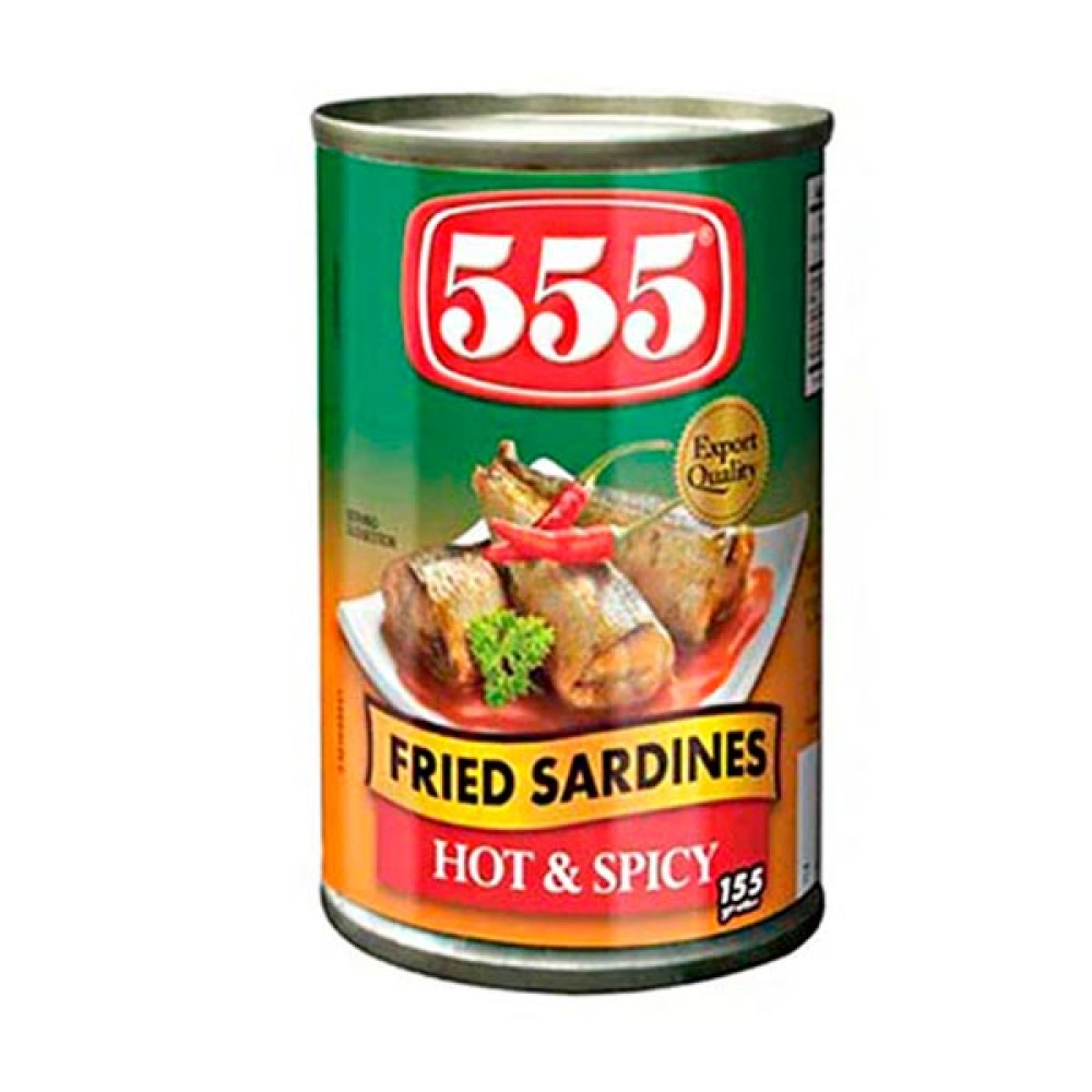 555 SARDINE FRIED HOT & SPICY 155GM 
