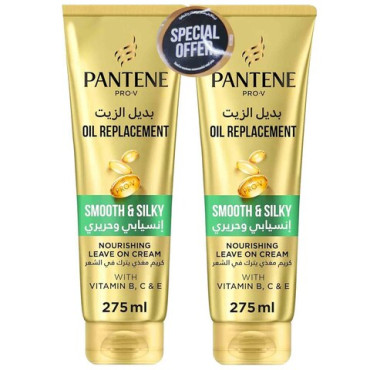PANTENE PRO-V HAIR OIL REPLACEMENT SMOOTH & SILKY 2 X 275 ML