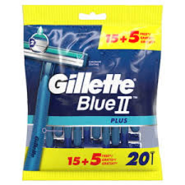 GILLETTE RAZOR BLUE2 PLUS 15S+5 NEW