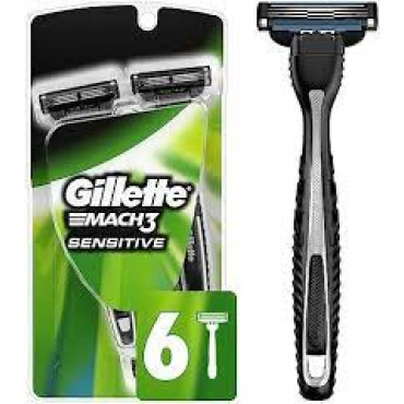 GILLETTE RAZOR DISPOSABLE B111 6 REG