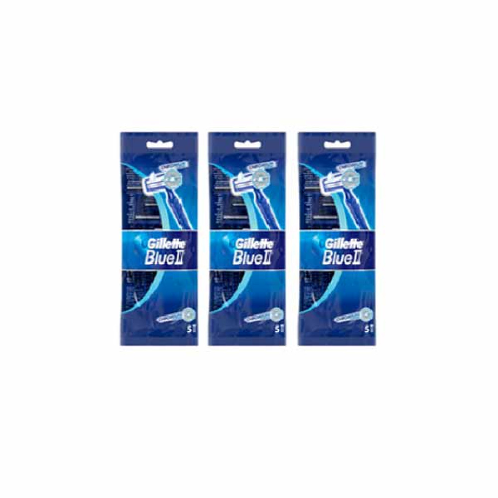 GILLETTE BLUE II DISPOSABLE RAZERS 5-S 2 + 1 FREE 