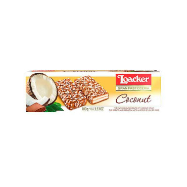 LOAKER WAFERS PASTICCERIA COCONUT 100GM 