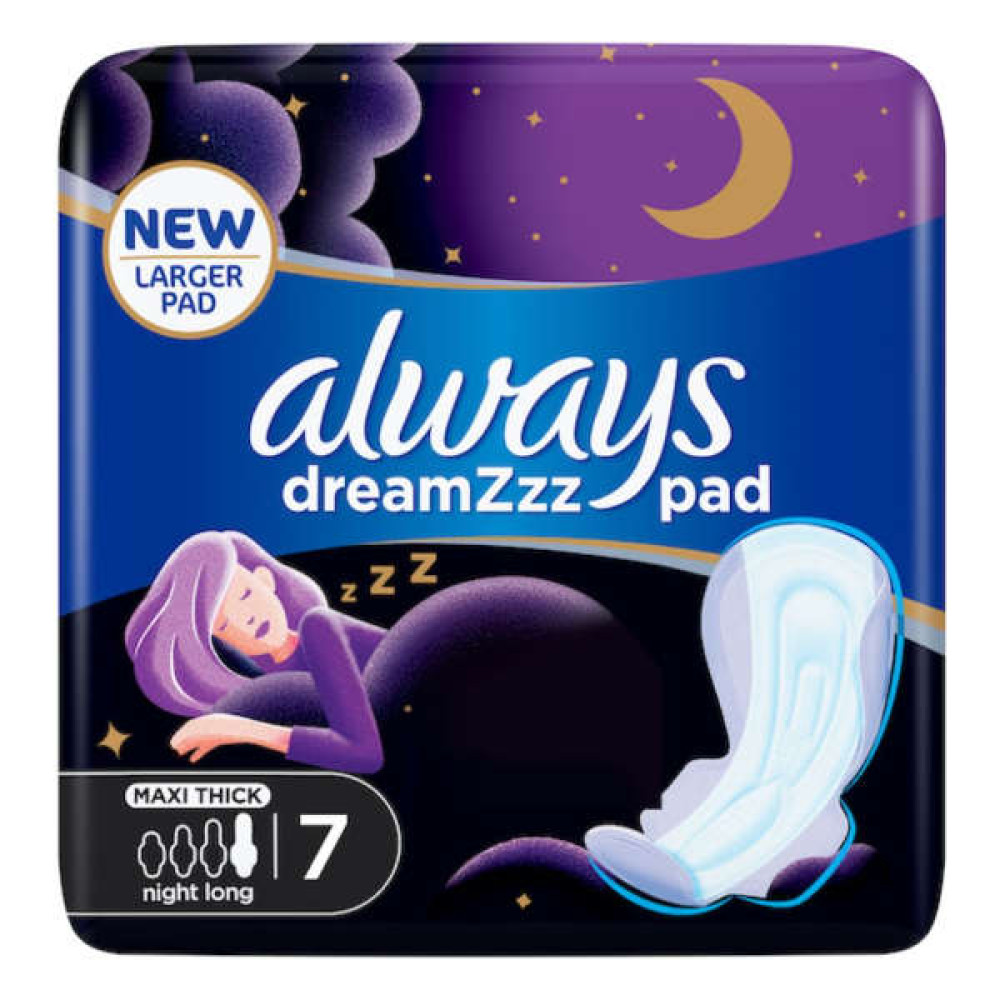 ALWAYS DREAMZZ MAXI THICK NIGHT LONG 7 PADS 
