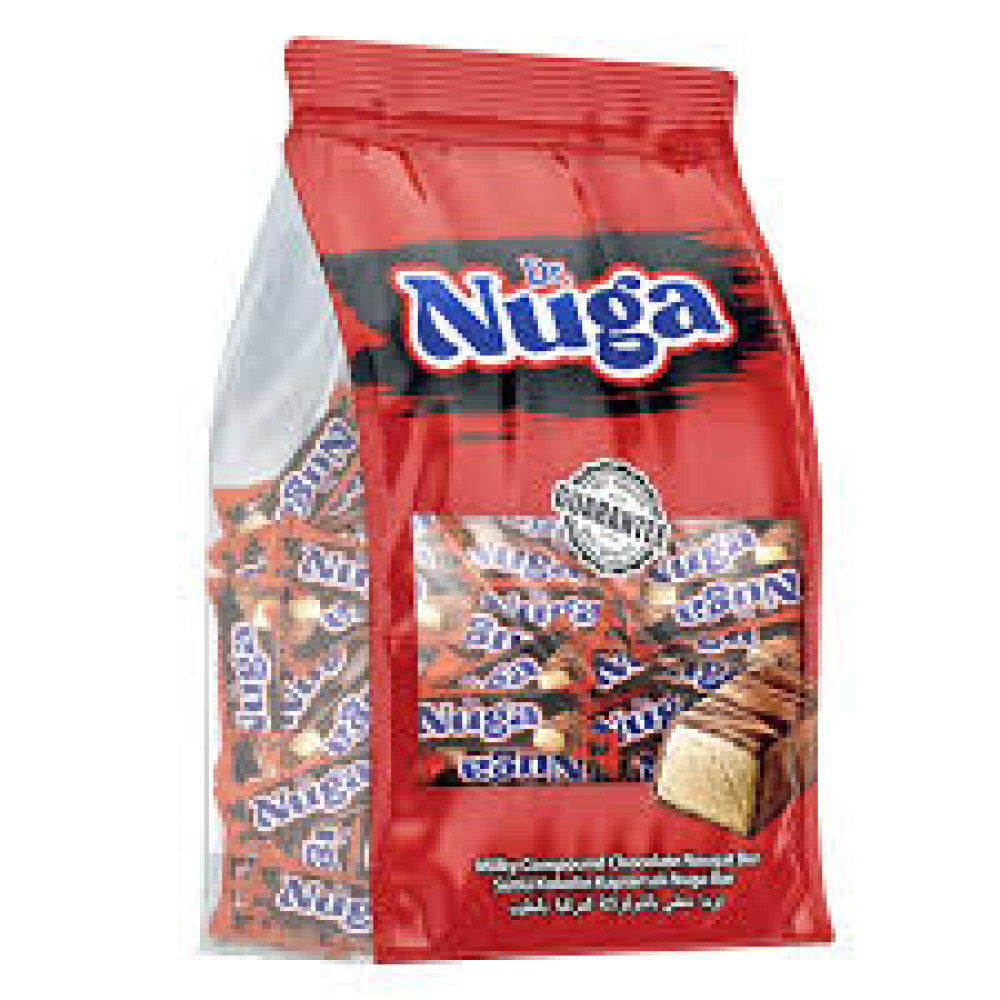 DR.NUGA MILK COMPOUND CHOCOLATE NOUGAT BAR 1KG
