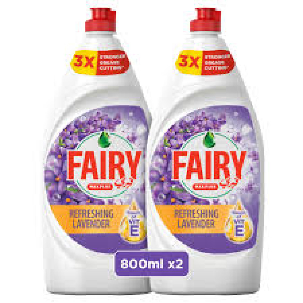 FAIRY LAVENDAR DISH WASH 2X800ML