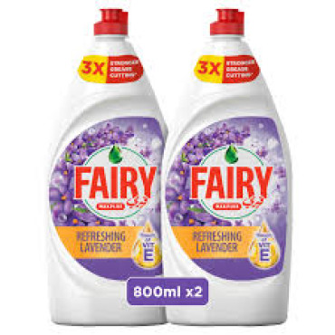 FAIRY LAVENDAR DISH WASH 2X800ML