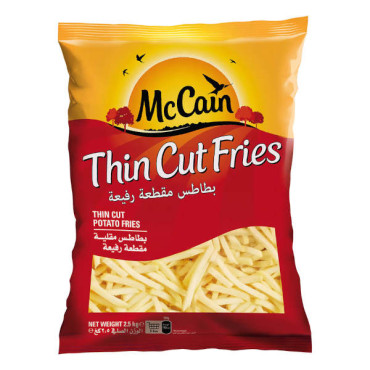 MCCAIN THIN CUT POTATO FRIES 2.5KG 