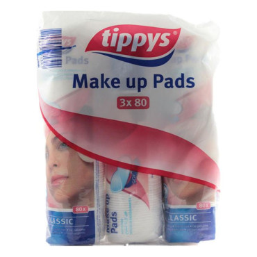 TIPPYS MAKE UP PADS 3 X 80 PADS 