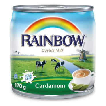RAINBOW EVAPORATED MILK CARDAMOM 170GM 