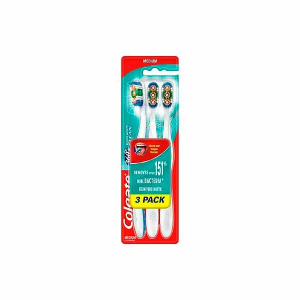 COLGATE TOOTH BRUSH 360 MEDIUM 2+1 FREE 