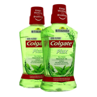 COLGATE PLAX MOUTHWASH TEA FRESH 2 X 500ML 