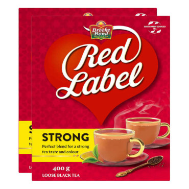 BROOKE BOND RED LABEL LOOSE BLACK TEA 2 X 400GM 