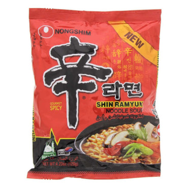 NONGSHIM SHIN RAMAYUN NOODLE SOUP SPICY 120GM 