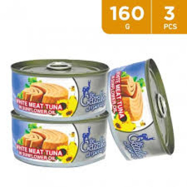 GAZALLE WHITE MEAT TUNA 3S*160 GM