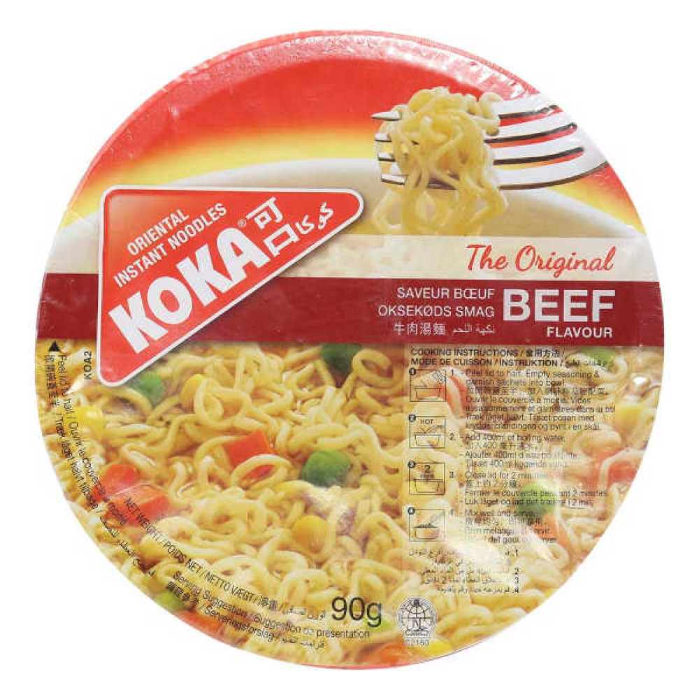 KOKA INSTANT BOWL NOODLE BEEF 90GM 