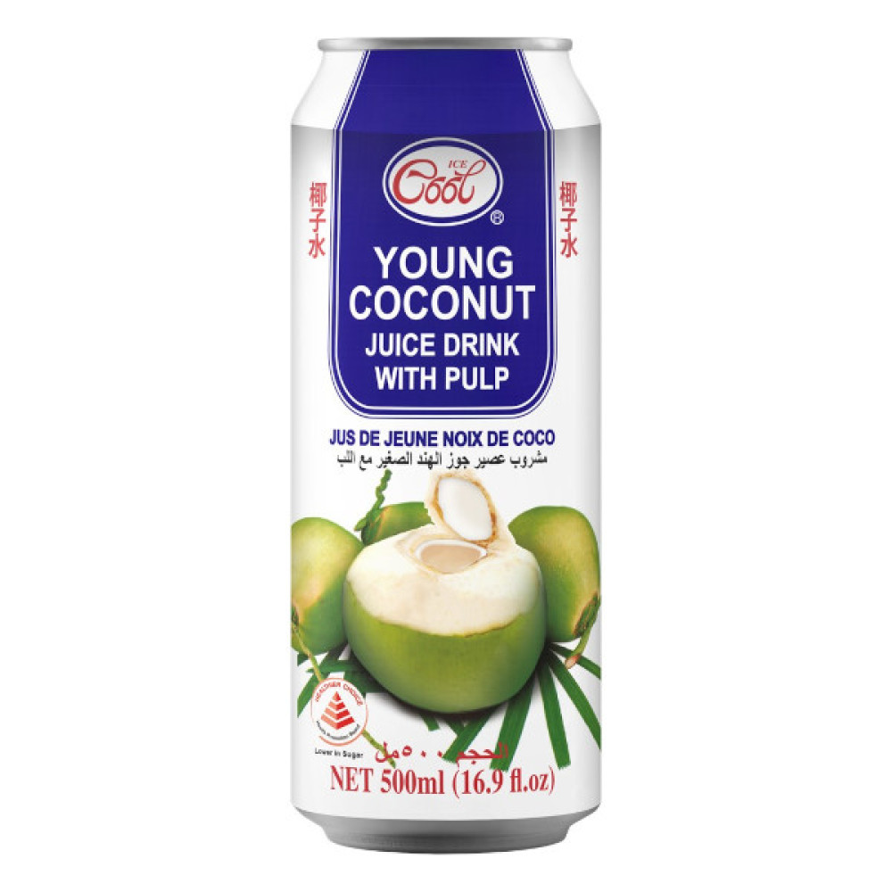 ICE COOL YOUNG COCONUT JUICE WITH PULP 500ML 