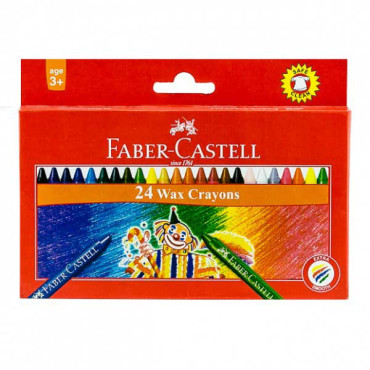 FABER CASTELL 24 WAX CRAYONS