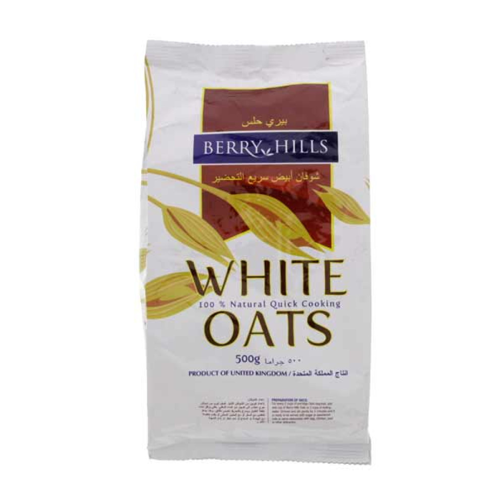BERRY HILLS WHITE OATS POUCH 500GM 