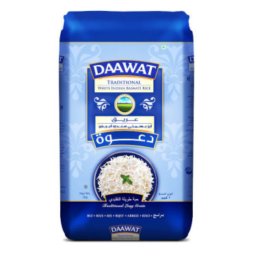 DAAWAT TRADITIONAL INDIAN BASMATI RICE 2KG 