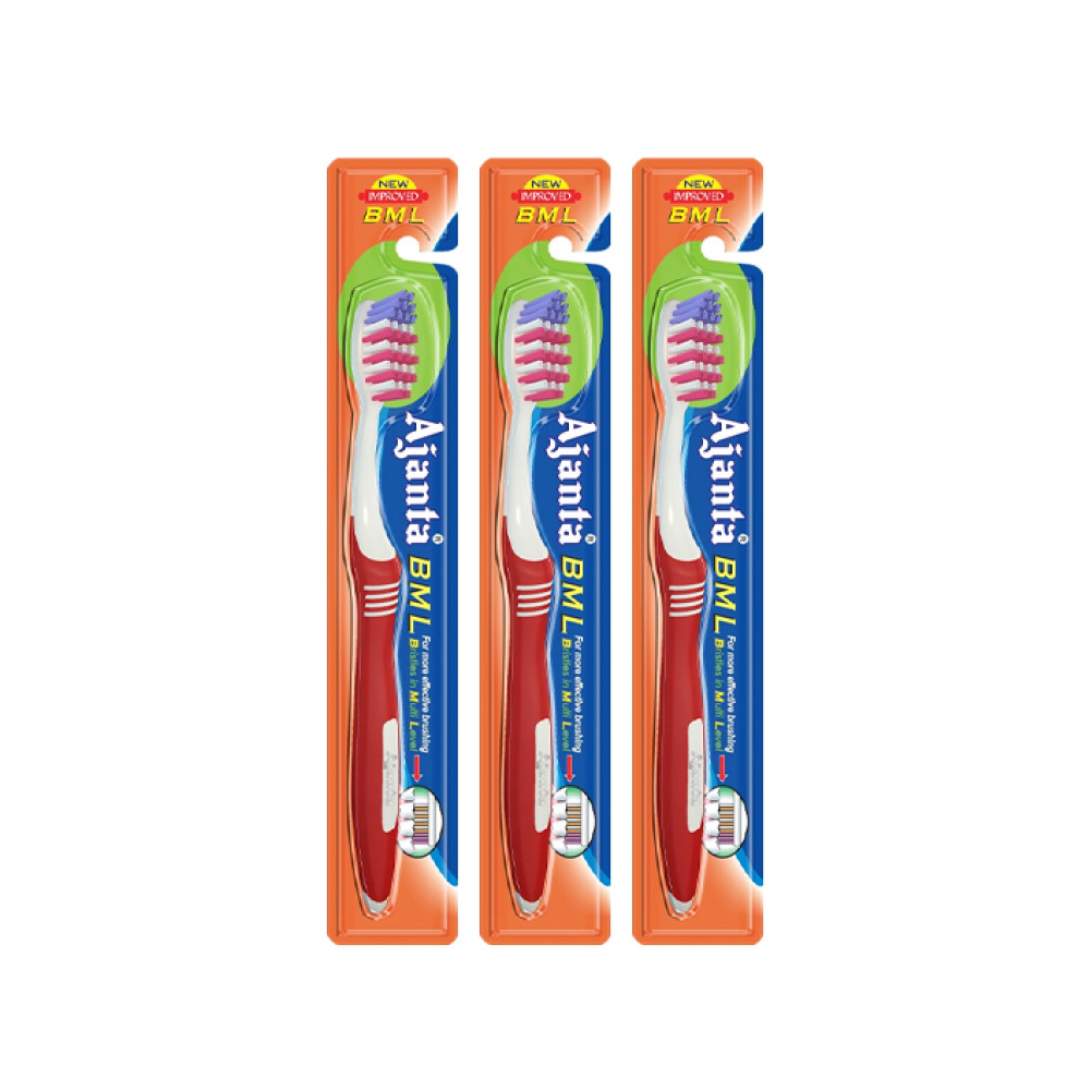 AJANTA TOOTH BRUSH MEDIUM- BML 3PCS
