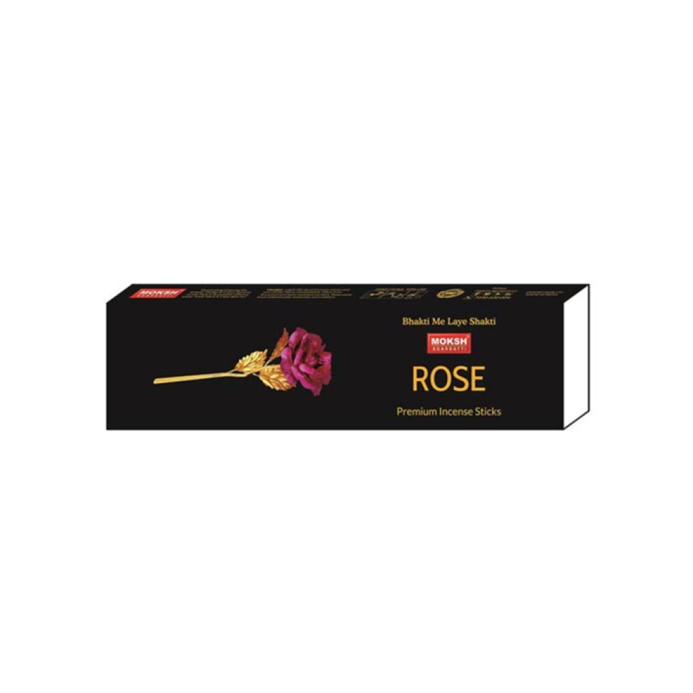 MOKSH AGARBATTI ROSE PREMIUM INCNSE STICKS 30GM