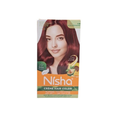 NISHA CREME HAIR COLOUR BURGUNDY 3.16 60G+60ML+18M