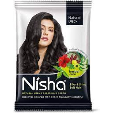 NISHA HENNA BASED HAIR COLOR 10GM BLACK