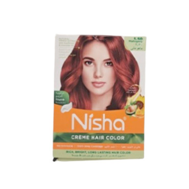 NISHA CREAM HAIR COLOUR MAHAGONY 20GM + 20ML