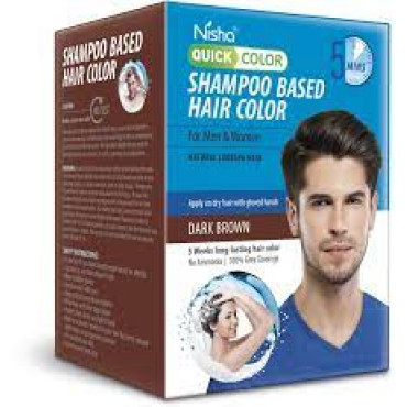 NISHA SHAMPOO HAIR COLOUR BROWN 20ML